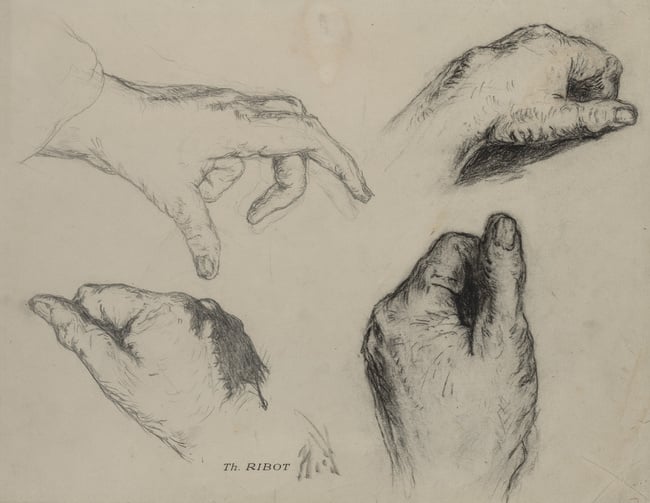 Study of Hands (recto), courtesy of the Cleveland Museum of Art.